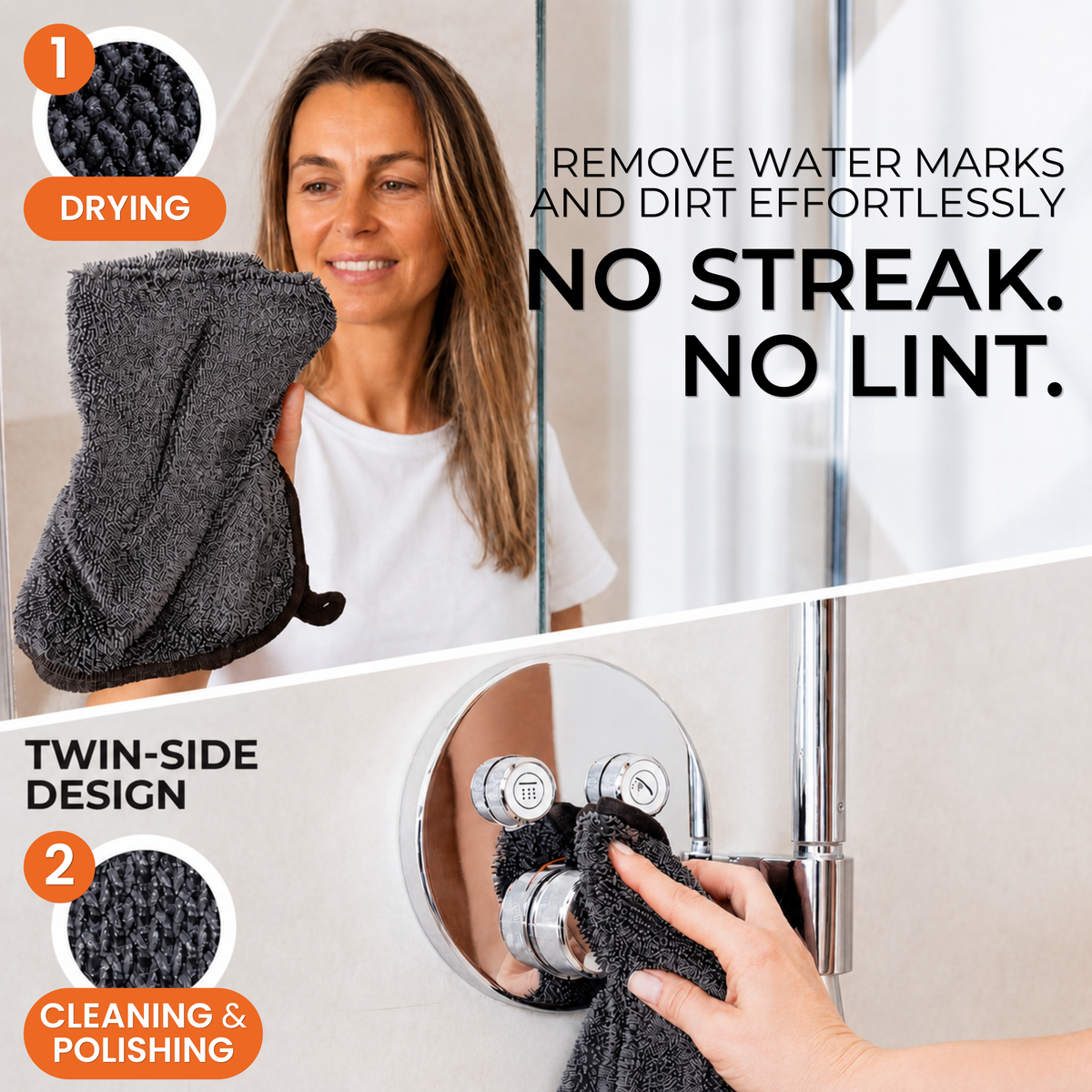 Chemical & Streak Free Microfibre Cloth (3 Pack)